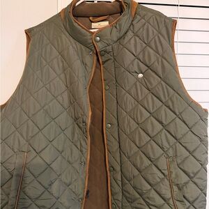 Olive Quilted Vest for Men